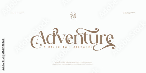 Elegant Font Uppercase Lowercase And Number. Minimal modern urban fonts for logo, brand etc. Typography typeface uppercase lowercase and number. vector illustration
