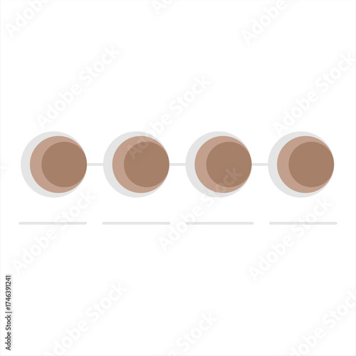Clean infographic template with circular dots forming a horizontal path, representing timeline or workflow progression.