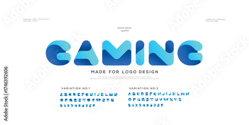 Creative Design vector Font of twisted Ribbon for Title, Header, Lettering, Logo. 