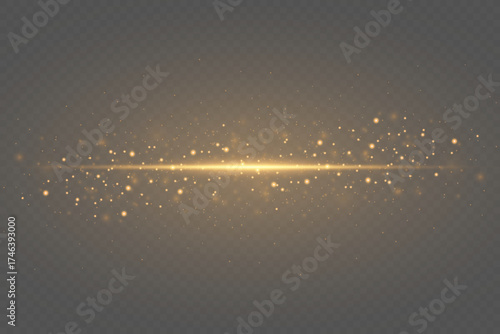 Shining warm glow effect isolated on transparent background