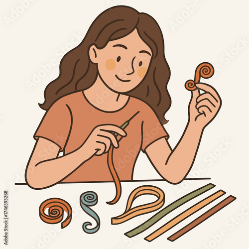 Paper quilling strips