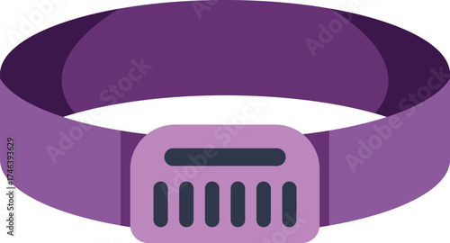 Purple anti barking device is helping with dog training and preventing unwanted barking