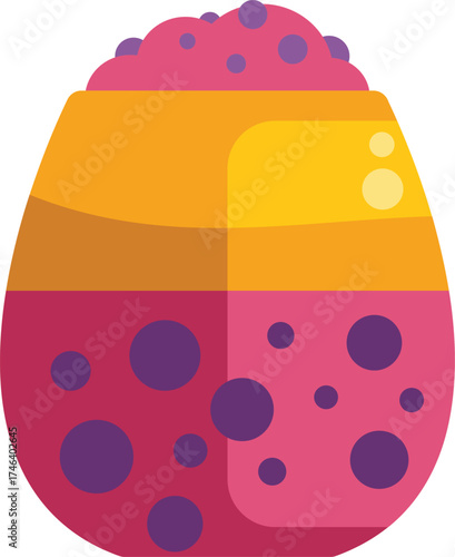 Refreshing glass of bubble tea, a popular taiwanese beverage, featuring tapioca pearls and vibrant colors