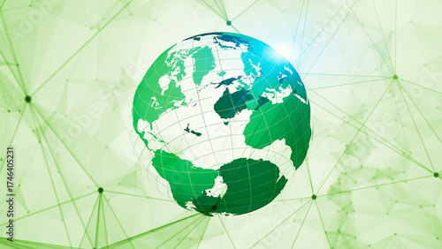 Earth and global network concept