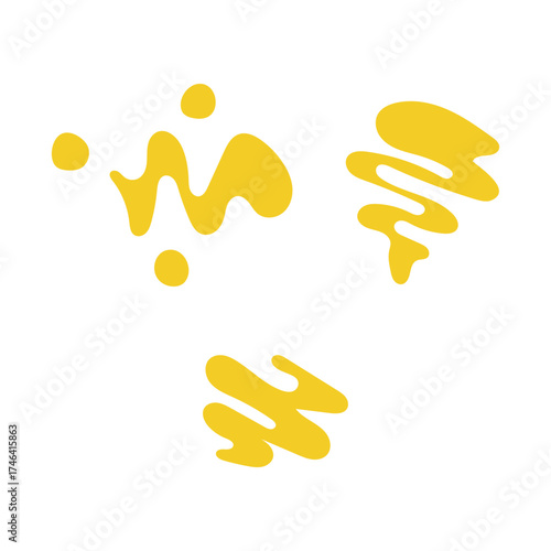 Design line mustard sauce yellow isolated