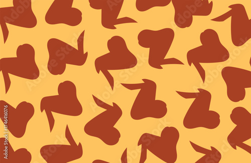Design background wing chicken brown