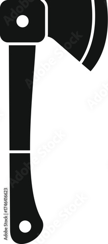 Black hatchet with wooden handle, ideal for camping, hiking, and other outdoor activities