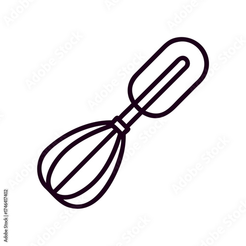 Simple whisk icon illustration in minimalistic design  