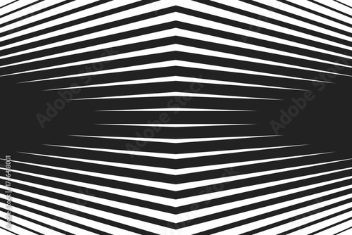 Striped pattern with parallel lines gradation. Vector abstract background with white and black halftone stripes and angles. Geometric transition monochrome modern effect