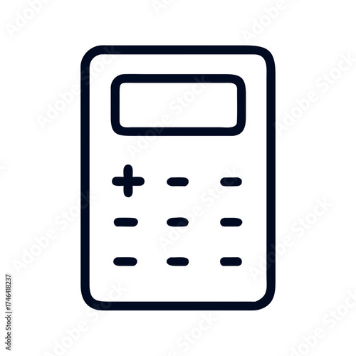 Simple calculator icon for math and science classes  