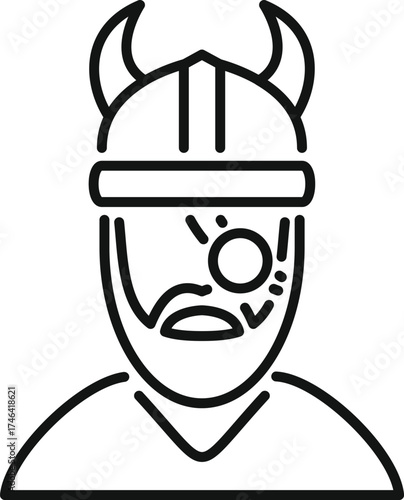 Viking warrior wearing virtual reality headset experiencing metaverse