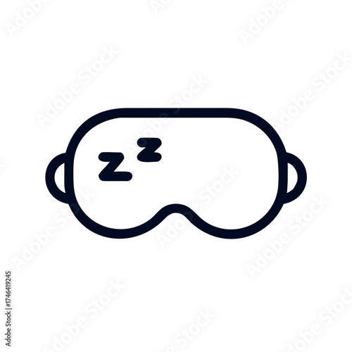 Sleep mask icon representing relaxation and comfort  