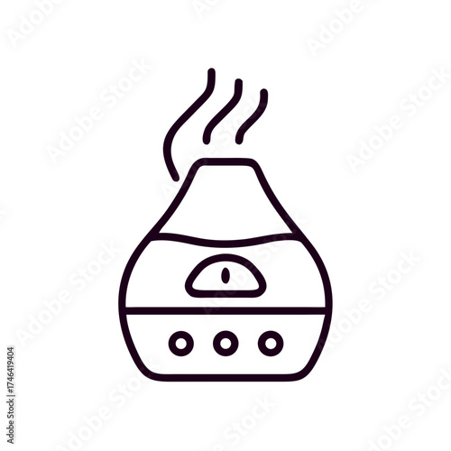 Aroma diffuser illustration with steam and simple design  