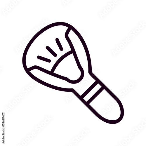 Face brush icon for makeup application and beauty routines  