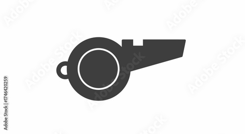 Whistle icon vector illustration of a standard referees equipment