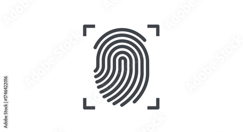 Fingerprint identification icon security authentication technology