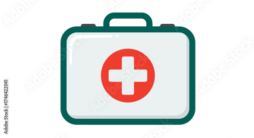 First aid kit illustration emergency healthcare supplies and safety