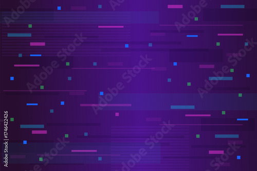 Glitch pixel line background. Screen noise broken tv futuristic bg. Video Damage Overlay Retro overlay. Monitor lag. 