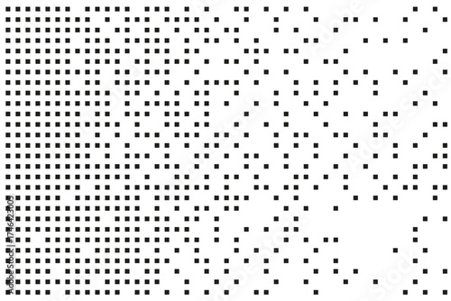 Disintegration pixel grid dot grain noise, fade halftone effect, disperse dot work, Dispersed background mosaic