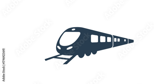 Modern train illustration vector design for transportation and travel concepts