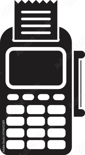 Pos terminal printing a receipt after a successful payment transaction