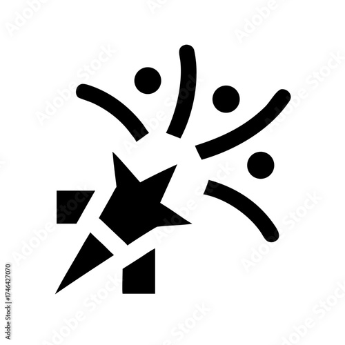 Vector art of celebration burst representing joy, achievement, and festive events in a dynamic and eyecatching design for party and special occasion themes