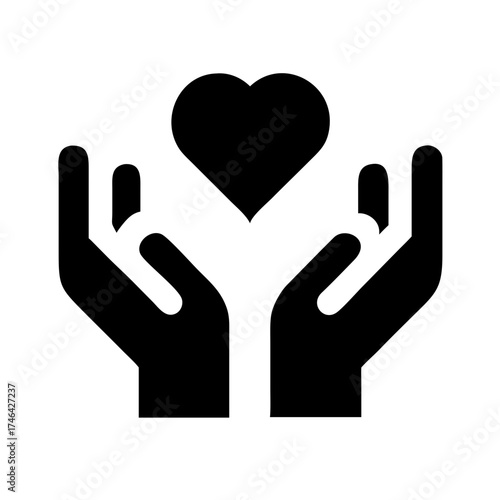 Vector art of hands holding heart symbol of love, care, charity, donation, support, health, hope, kindness, compassion, and humanity concept