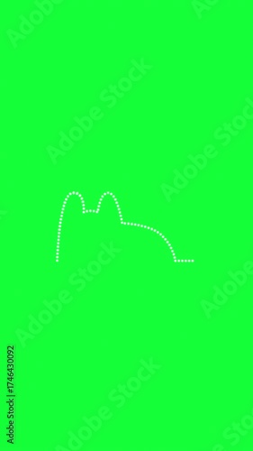 audio spectrum with cat lined figure on pastel green screen, portrait