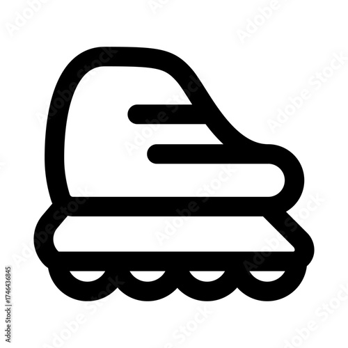 Ice Skating Shoe modern icon collection for winter sports, fitness, and recreation design