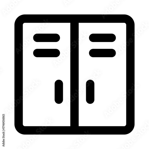 Locker stylish icon collection for storage, organization, and security design projects