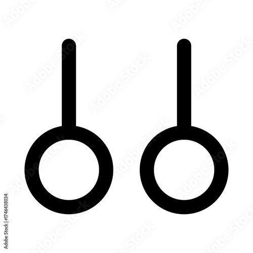 Olympic Rings vibrant icon for sports, competition, and international event design