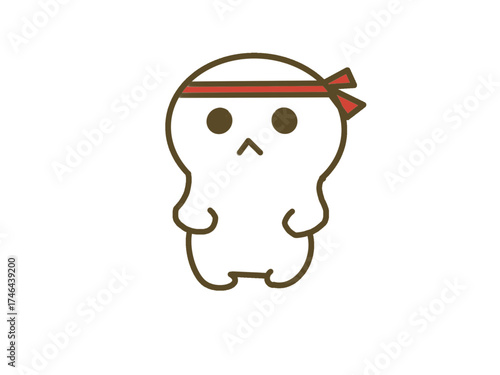 Cute Motivated Character with Red Headband
