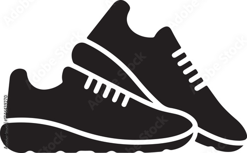  Running Shoes Icon - Sport Sneakers Footwear Symbol