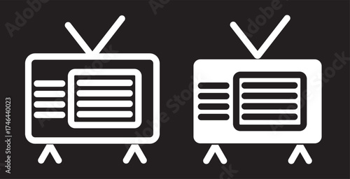 Tv icon set. television icon vector. tv icon flat vector icon. television sign and symbol. Tv icon set. television icon , retro tv icon