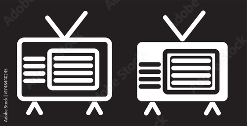 Tv icon set. television icon vector. tv icon flat vector icon. television sign and symbol. Tv icon set. television icon , retro tv icon