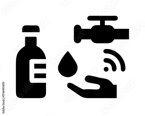 Illustration of water purification and sanitization