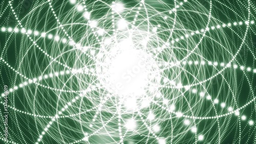 glowing spider web on a dark background