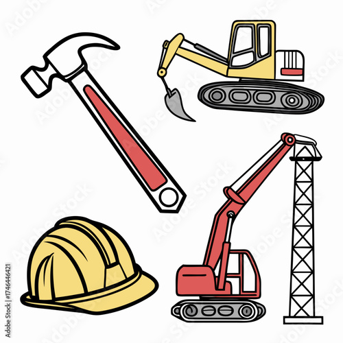 Construction vehicles and tools