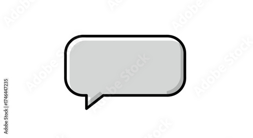 Blank speech bubble icon illustration of communication symbol isolated
