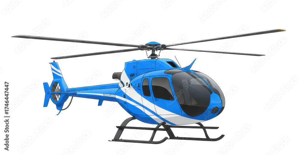 custom made wallpaper toronto digitalBlue and White Helicopter With Rotor Blades On A Black Background