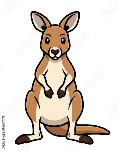 Wallpaper Mural Brown Kangaroo Standing On Hind Legs Facing Forward Isolated On Transparent Background Torontodigital.ca