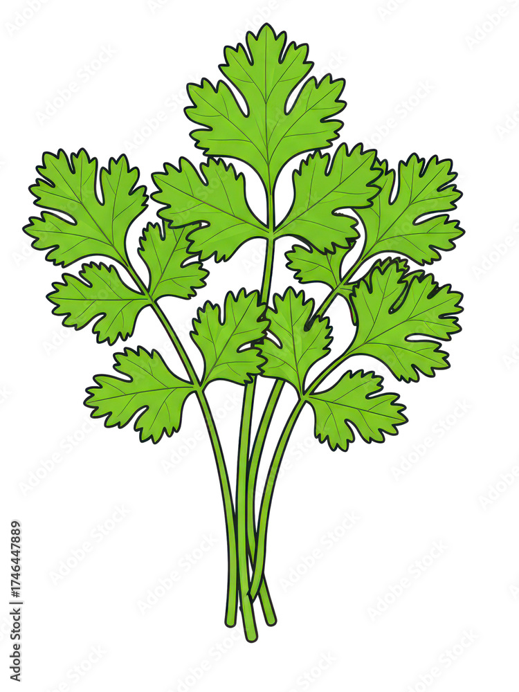 custom made wallpaper toronto digitalBunch Of Fresh Green Coriander Leaves Isolated On Black Background