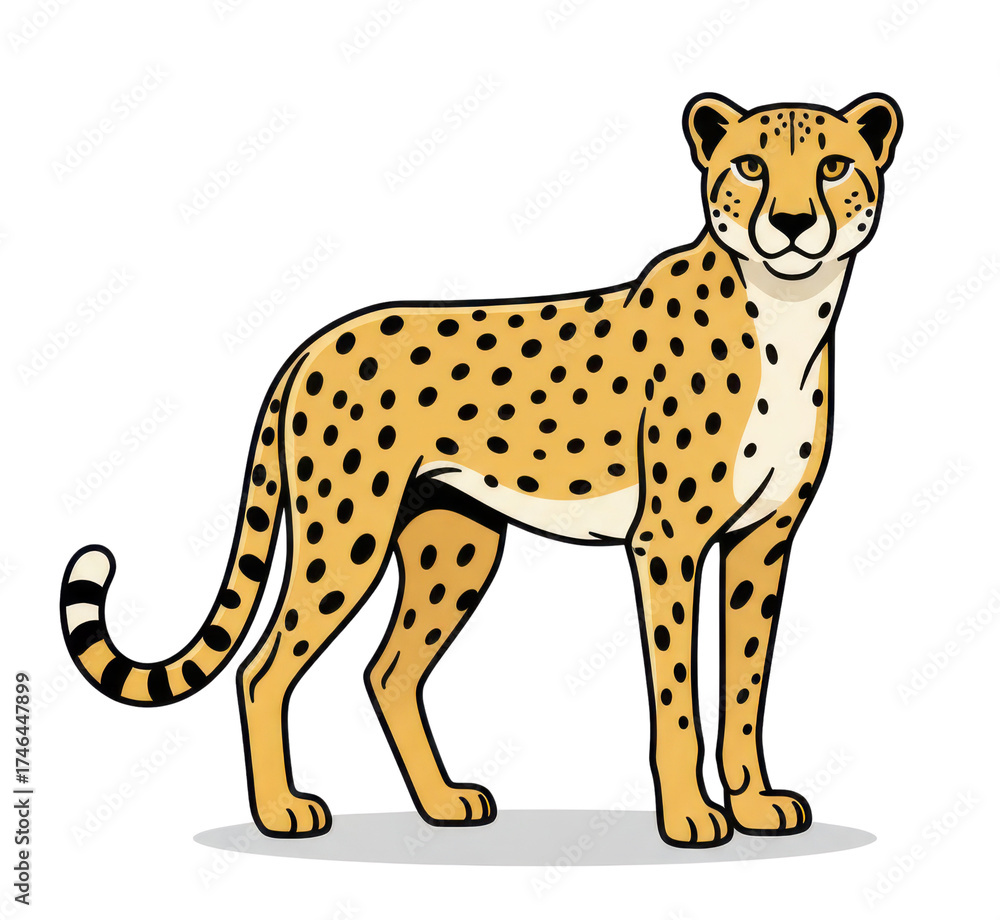 custom made wallpaper toronto digitalCheetah Standing Full Body Side View With Black Spots Against A Transparent Background