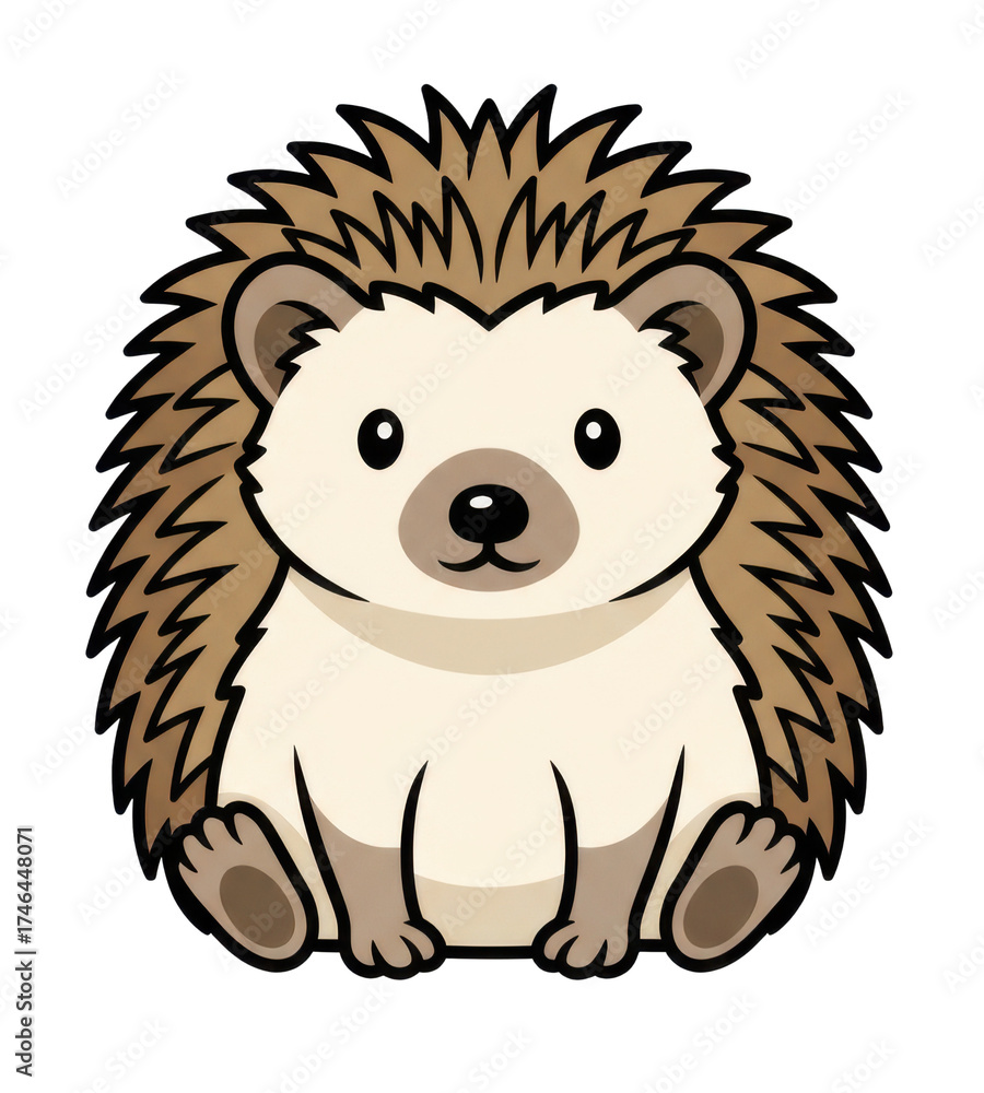 custom made wallpaper toronto digitalCute Cartoon Hedgehog Sitting On Transparent Background With Brown Spikes And White Belly
