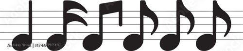 Musical Notes Clef Staff Melody Sound Rhythm Notation Symbol Graphic Artistic