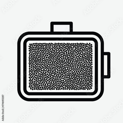 Vector illustration of illustration of a lunch box for food storage