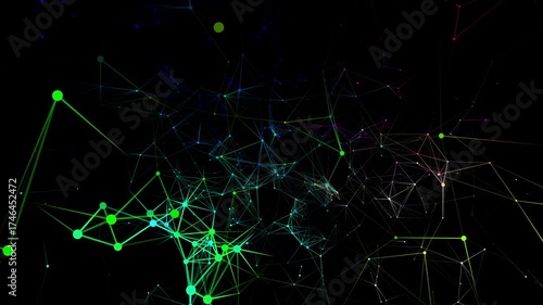 Wallpaper Mural Abstract network connections. Dynamic plexus background. Torontodigital.ca