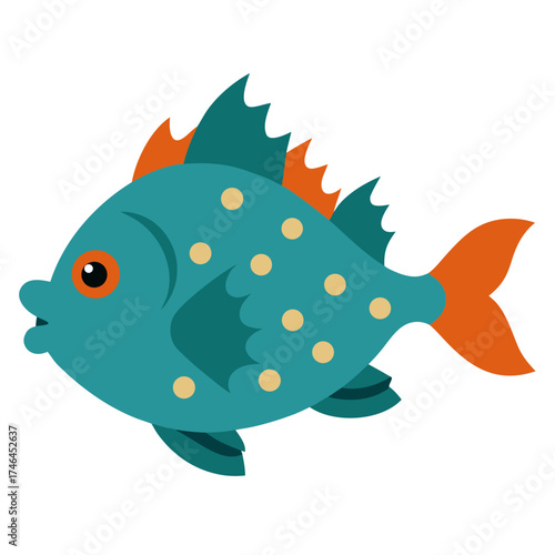 Stonefish Vector Art | Generative AI Linocut Silhouette Design