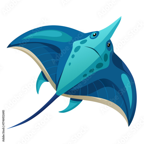 Stingray Vector Art – Generative AI Linocut Silhouette Design