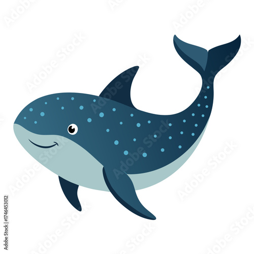 Whale Shark Vector AI – Generative AI Linocut Silhouette Illustration